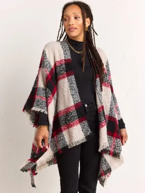 Multicolor Plaid Fringe Wrap - Justin Taylor