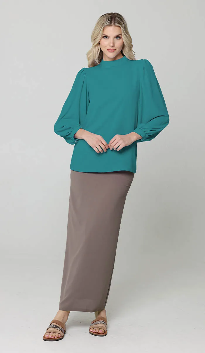 Nariman Essential Everyday Blouse - Forest- Final Sale