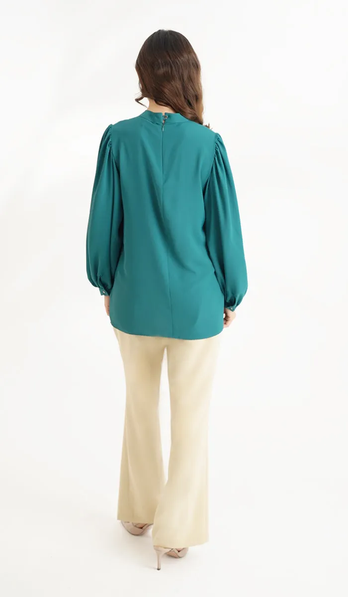 Nariman Essential Everyday Blouse - Forest- Final Sale