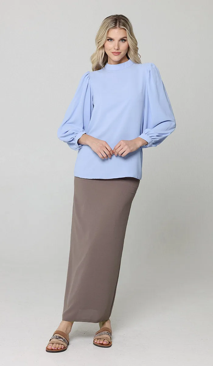 Nariman Essential Everyday Blouse - Powder Blue - Final Sale