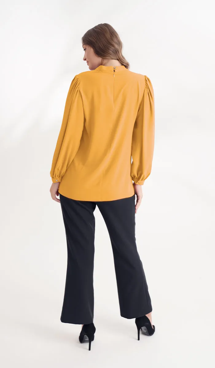 Nariman Essential Everyday Blouse - Saffron - Final Sale