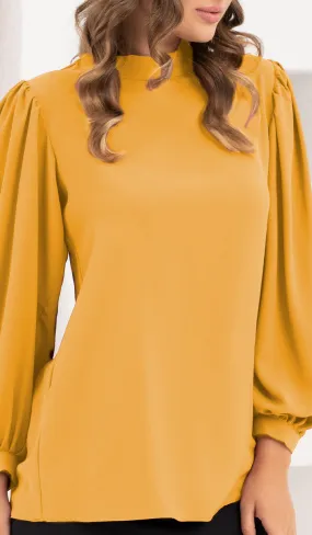 Nariman Essential Everyday Blouse - Saffron - Final Sale