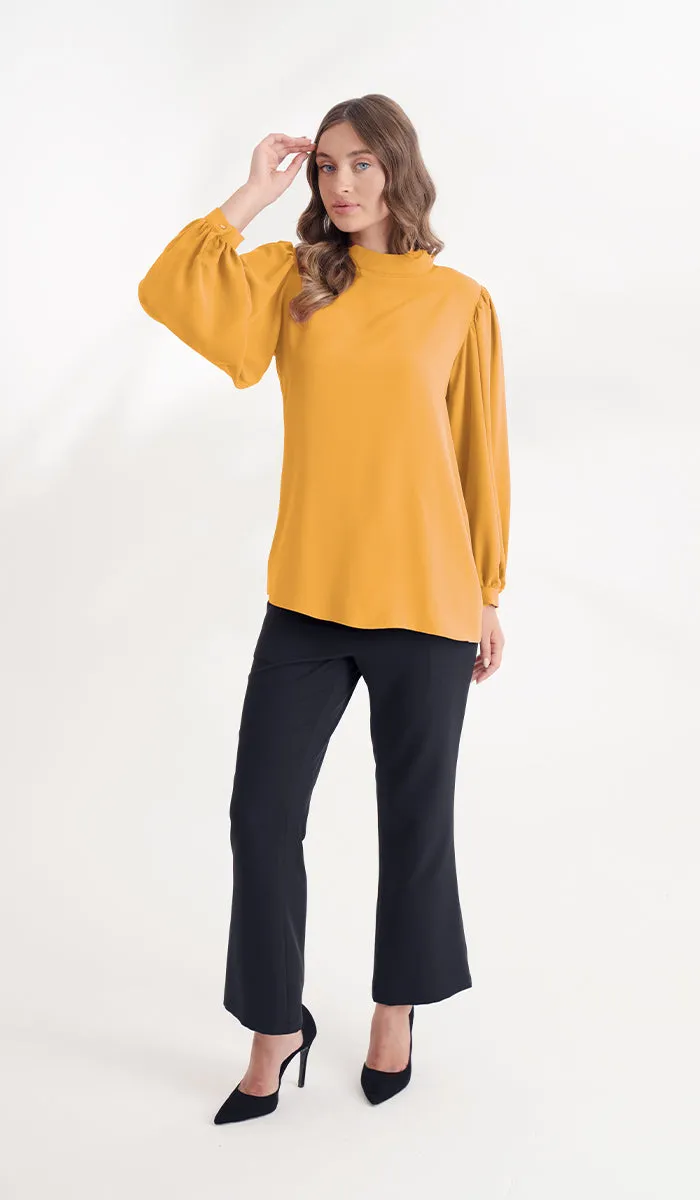 Nariman Essential Everyday Blouse - Saffron - Final Sale