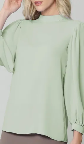 Nariman Essential Everyday Blouse - Sage - Final Sale