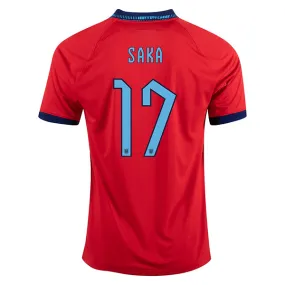 Nike England Bukayo Saka Away Jersey 22/23 (Challenge Red/Blue Void)