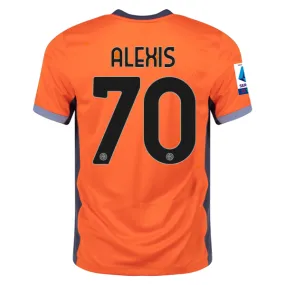 Nike Inter Milan Alexis Sanchez Third Jersey w/ Serie A   Copa Italia Patches 23/24 (Safety Orange/Thunder Blue)