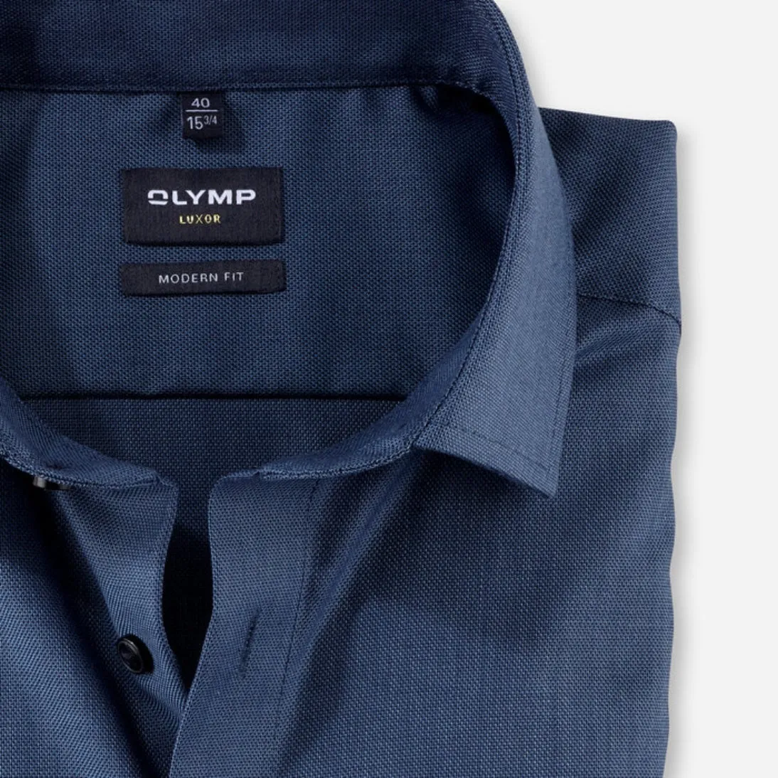 Olymp Pure Cotton Non-iron Luxor Twill Formal Shirt 1226 Blue