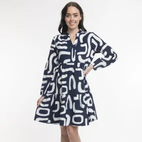 Orientique - Organic Cotton Printed Cord Layered Dress