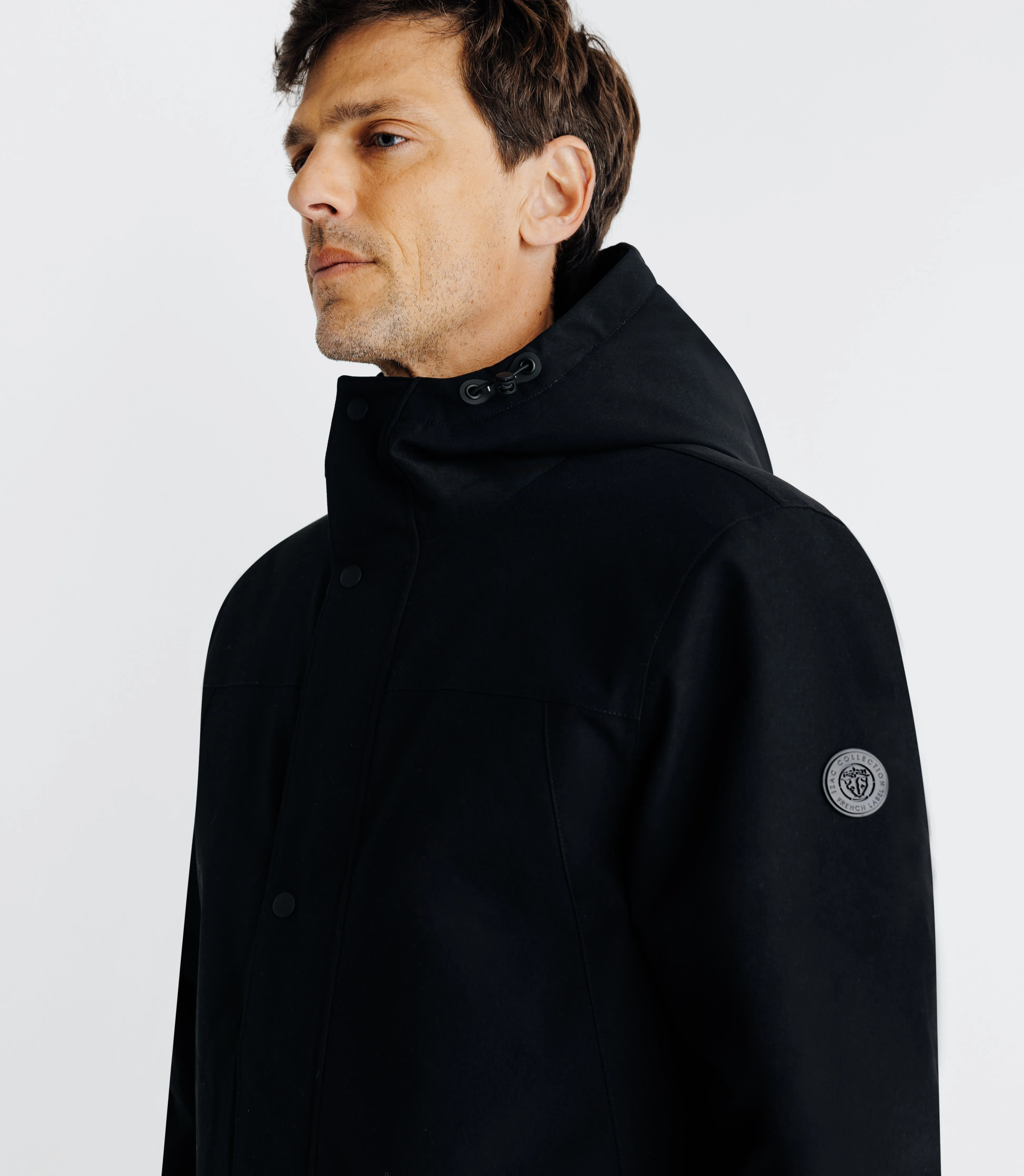 Parka à capuche noire