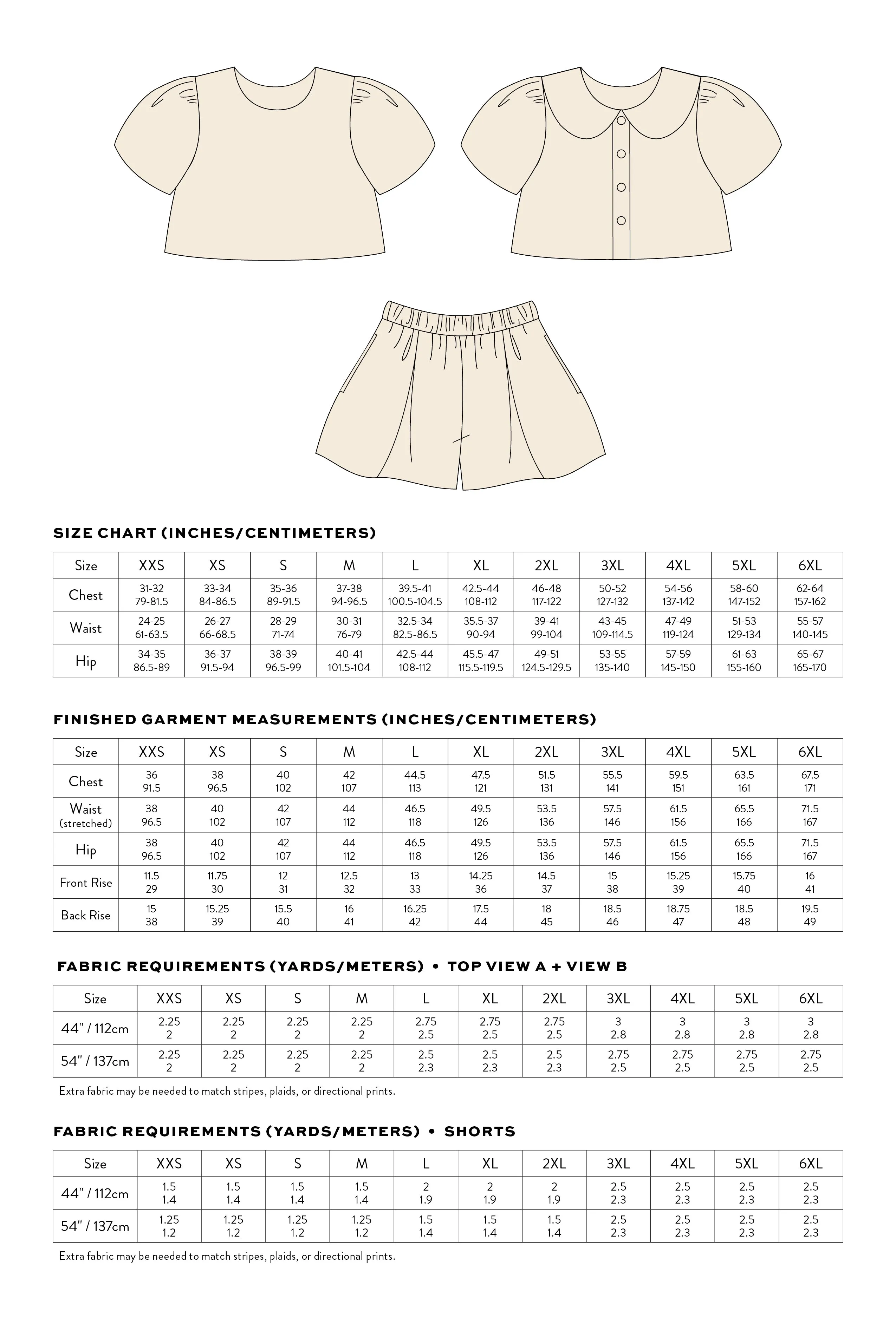 PDF Pattern - High Tide Set | Matchy Matchy Sewing Club
