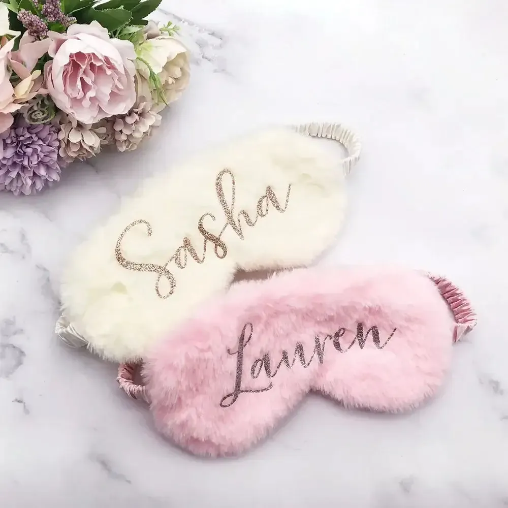 Personalized Plush Fur Eye Mask