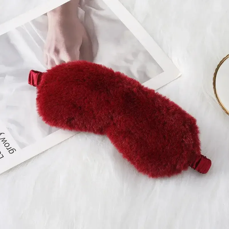Personalized Plush Fur Eye Mask