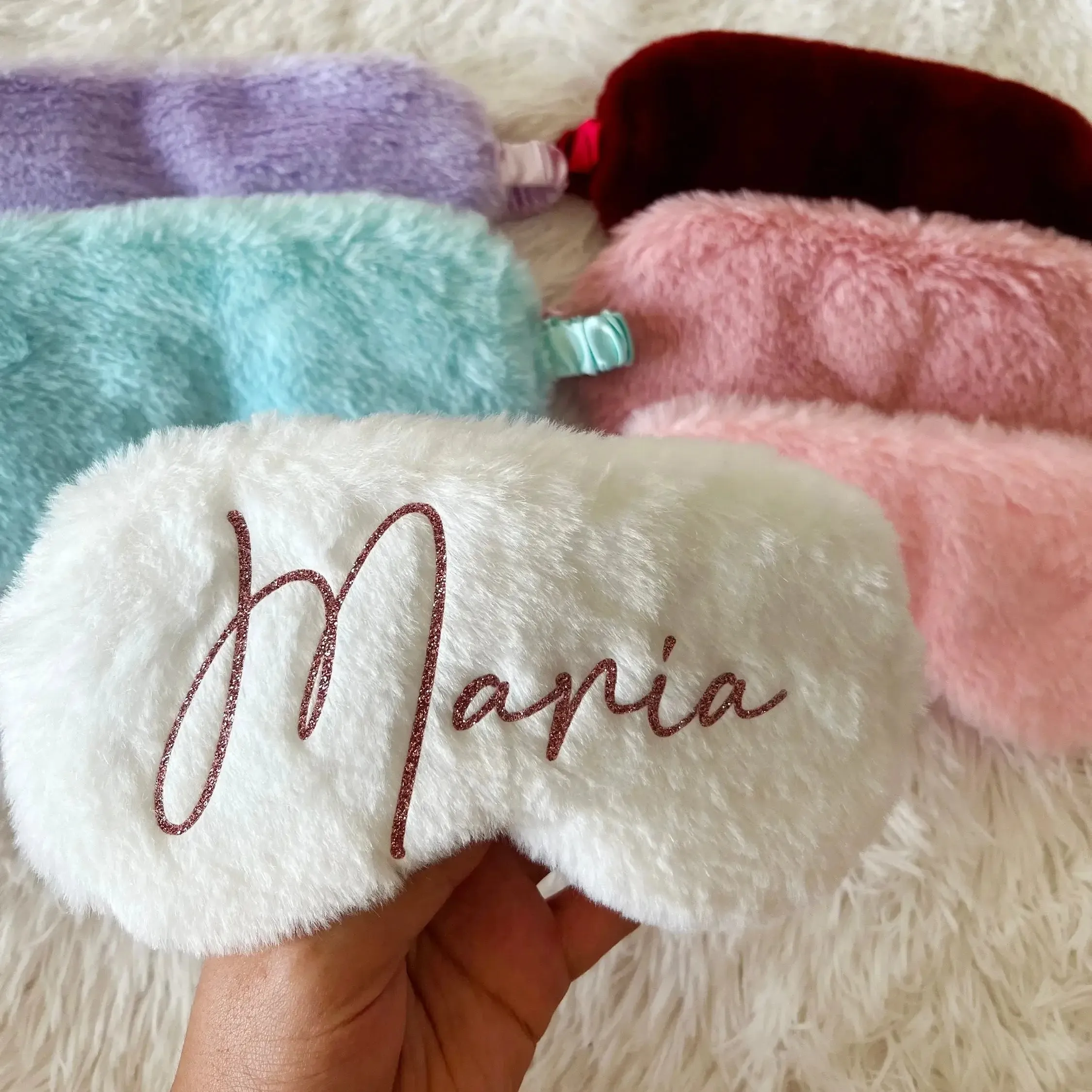 Personalized Plush Fur Eye Mask