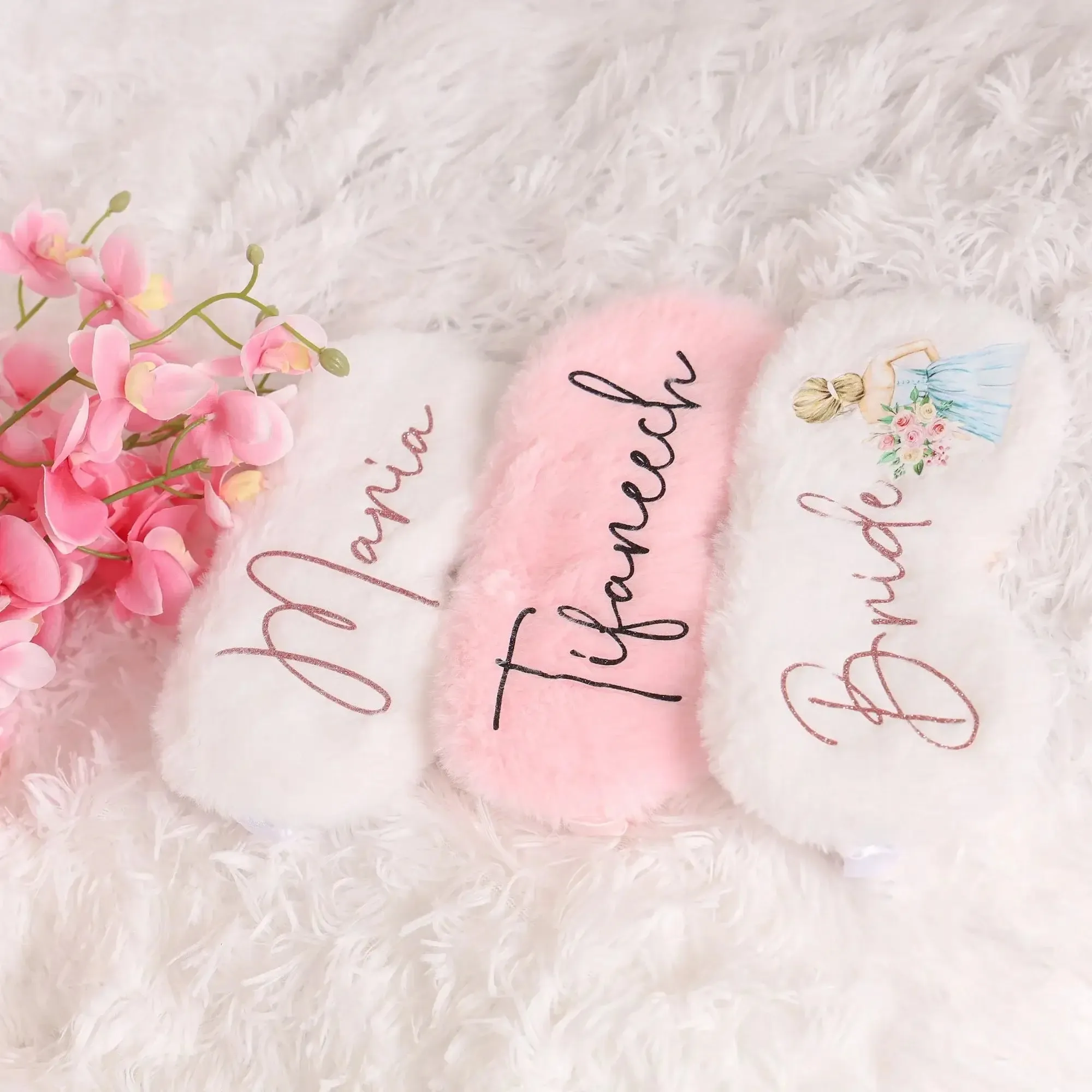 Personalized Plush Fur Eye Mask