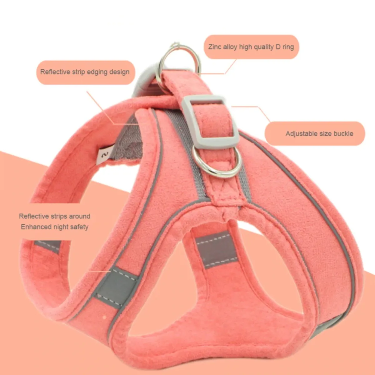 Pet Adjustable Reflective Chest Harness