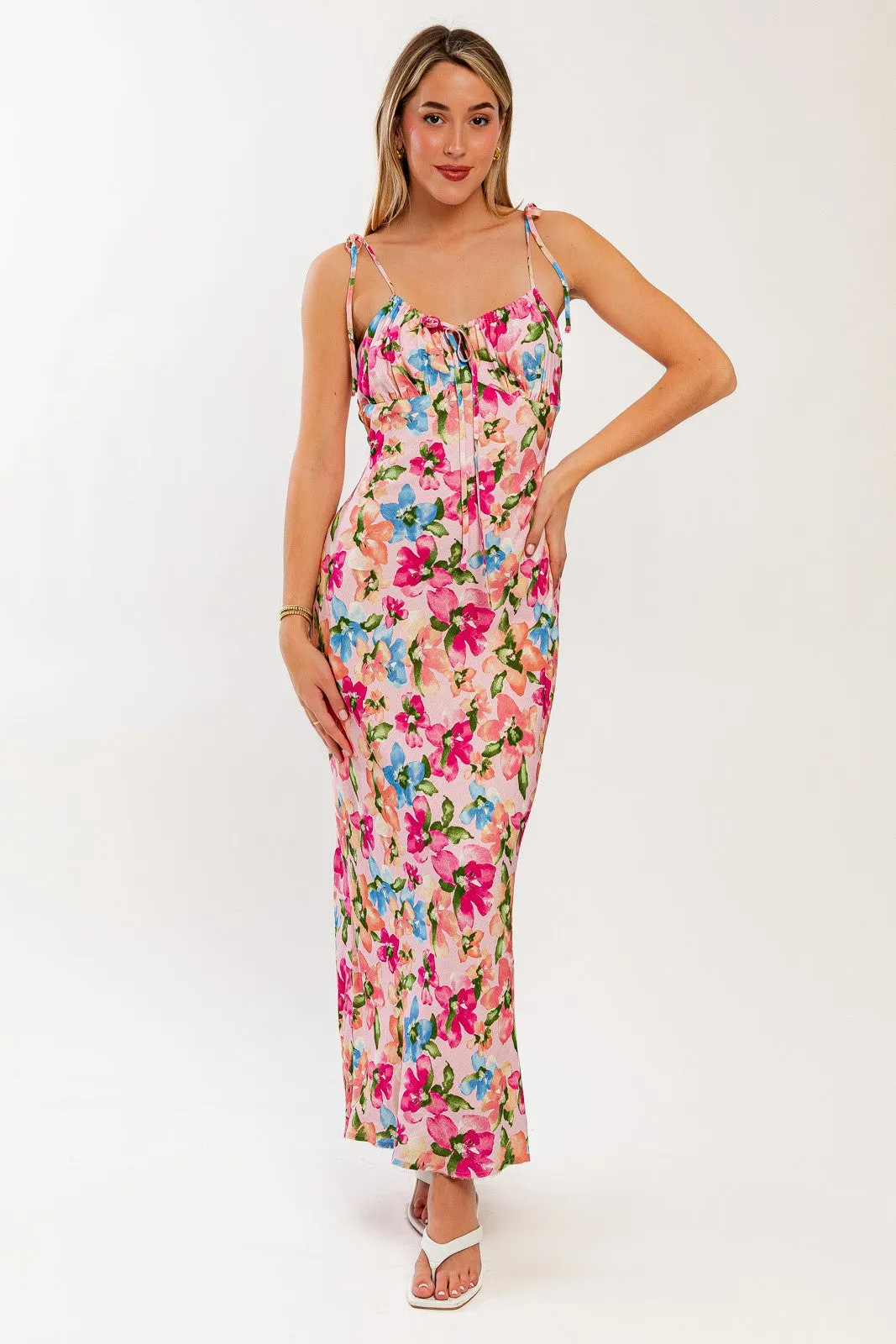 Pink Blossom Maxi Dress