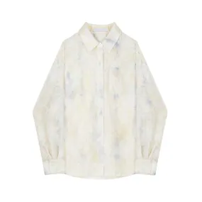 Pre Order:  Jacquard Long Sleeve Loose Printed Shirt