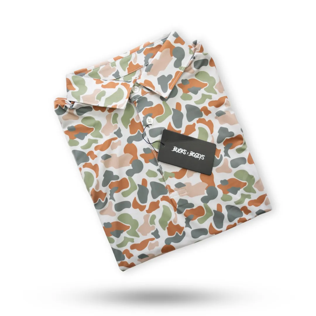 "Clubhouse Camo Green" Golf Polo