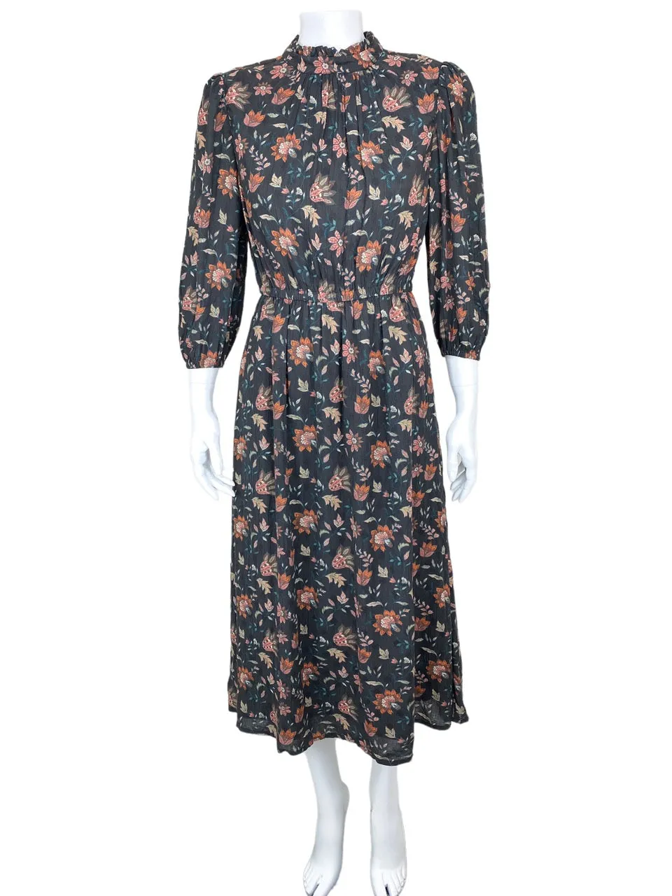 Rachel Zoe, Women's Floral Midi Dress, Brown/Multi, Size 4