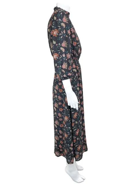 Rachel Zoe, Women's Floral Midi Dress, Brown/Multi, Size 4