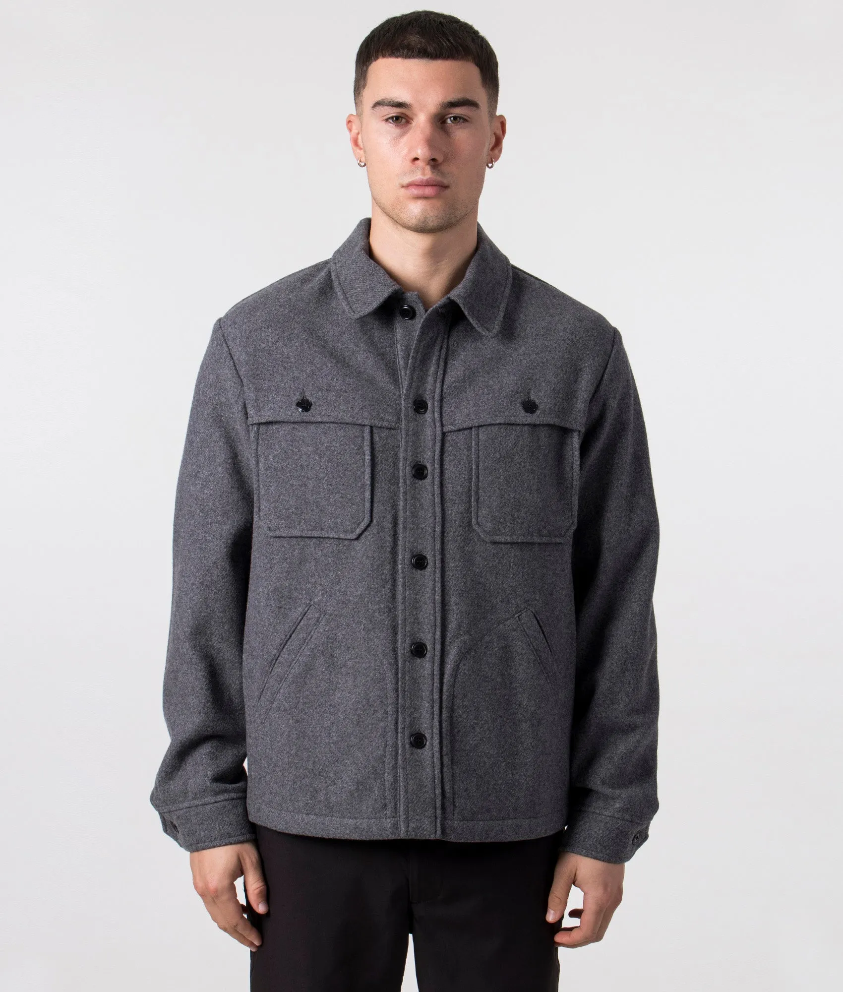 Relaxed Fit Smart Wool Overshirt