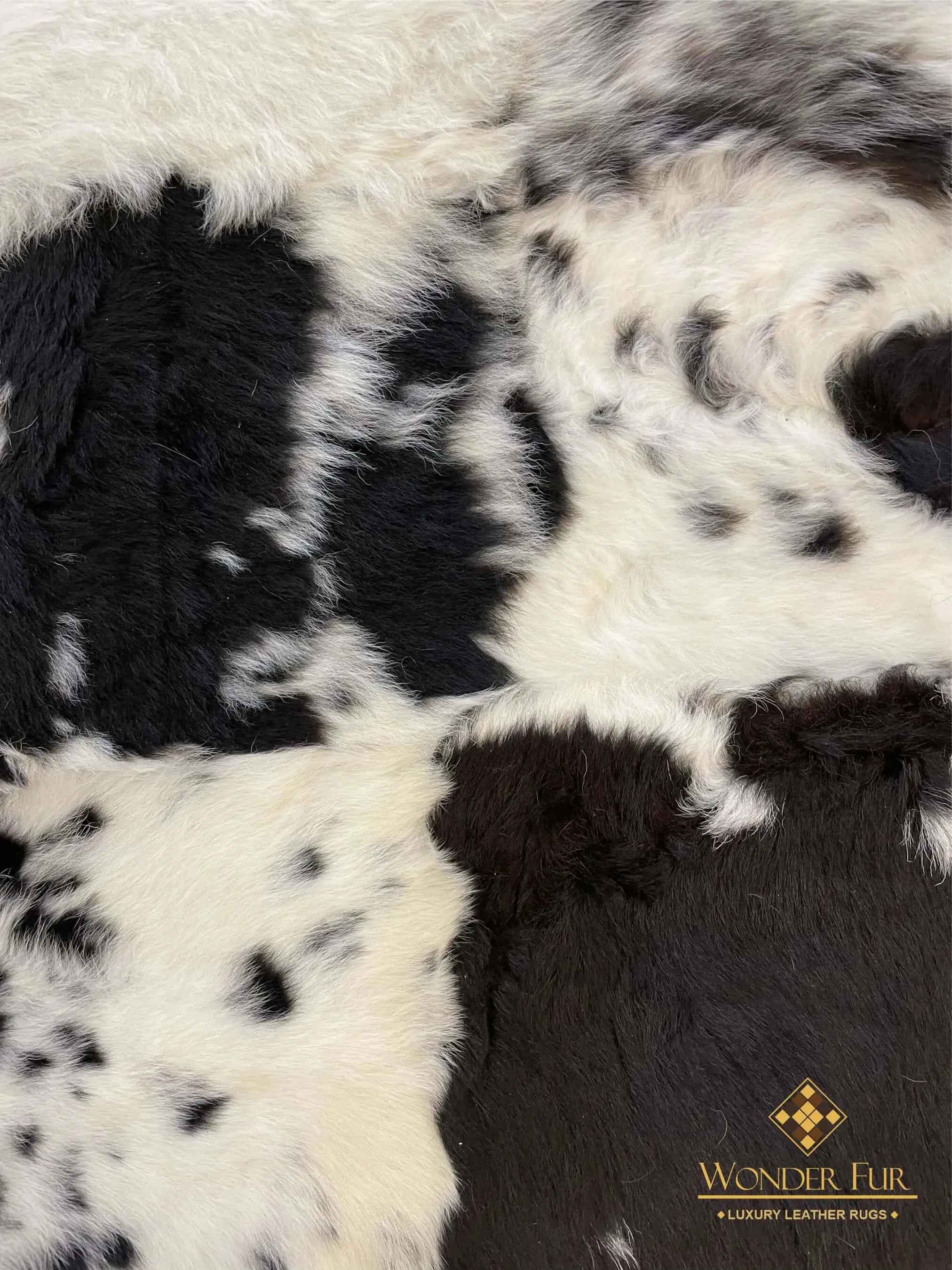 Sheepskin White Black Living Room 5x7 Natural Floor Handmade Soft Rug