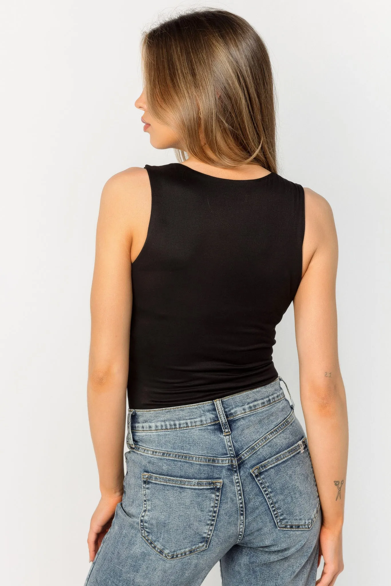 Sleeveless Double Layer Bodysuit