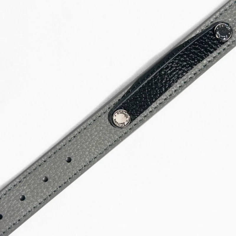Slim Indigo Leather Collar