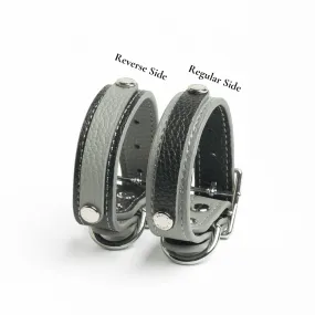 Slim Indigo Leather Collar