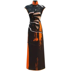 SPARKLE BY KAREN CHAN x Fung Yuen Butterfly Reserve【WHITE DRAGONTAIL】100% Silk Cheongsam (燕鳳蝶)