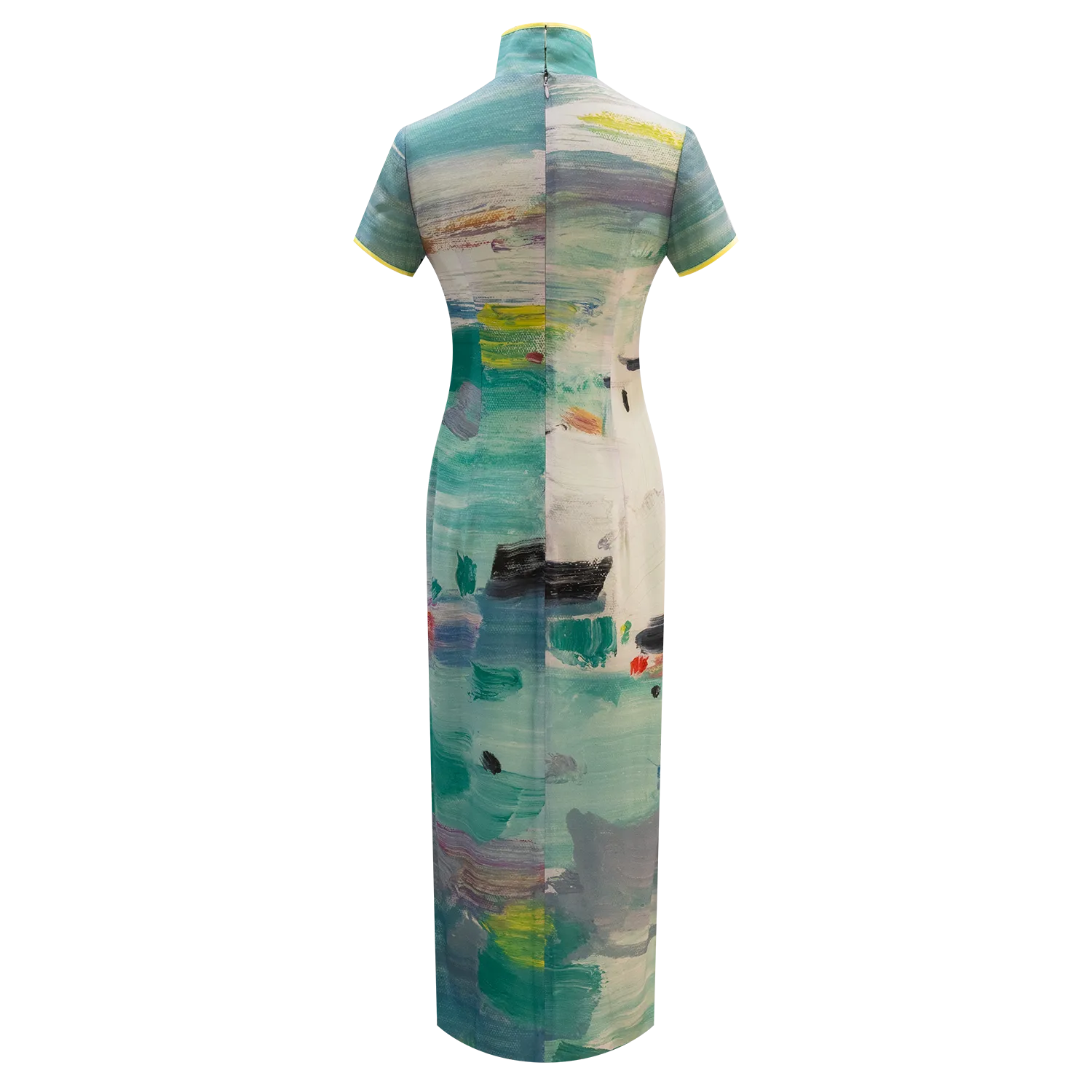 SPARKLE BY KAREN CHAN x HKMoA【LAKE ABODE】100% Silk Cheongsam (Cap Sleeve) (彩湖居) (吳冠中)