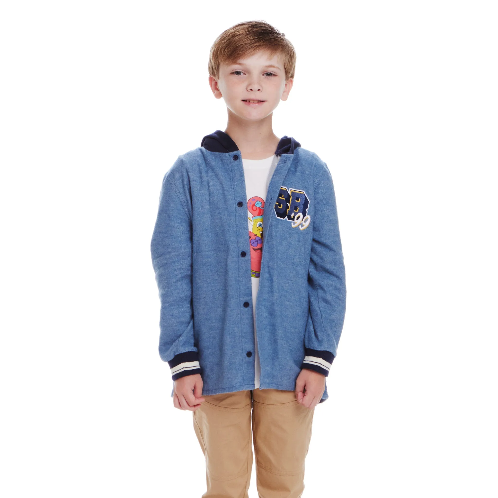 SpongeBob SquarePants™ x Andy & Evan® | Kids Oxford Hoodie Shacket