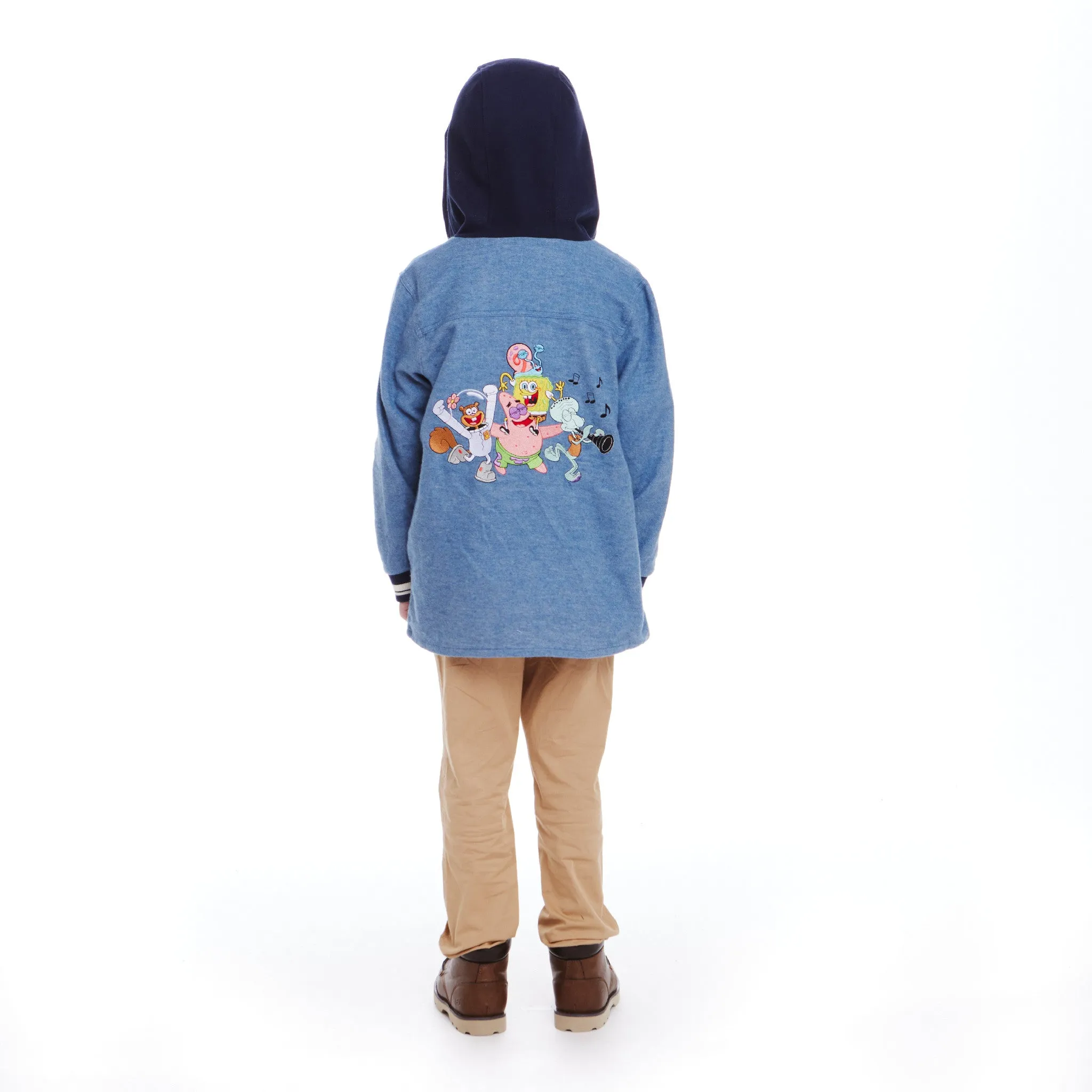 SpongeBob SquarePants™ x Andy & Evan® | Kids Oxford Hoodie Shacket