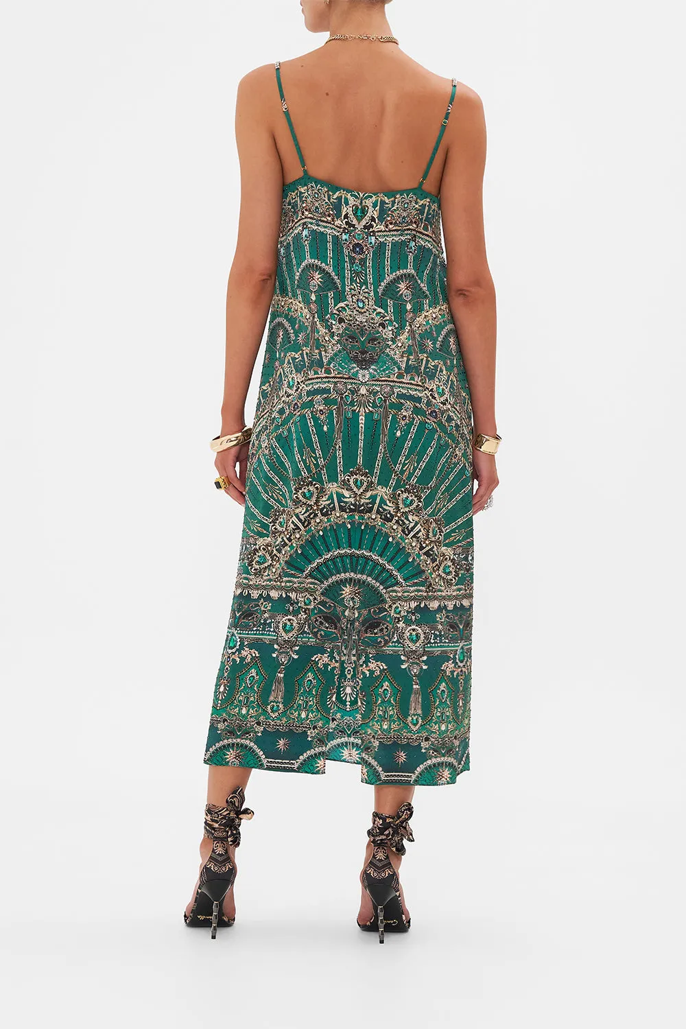 SQUARE NECK MIDI DRESS A VENICE VEIL