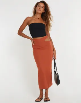 Steira Midi Skirt in Spice