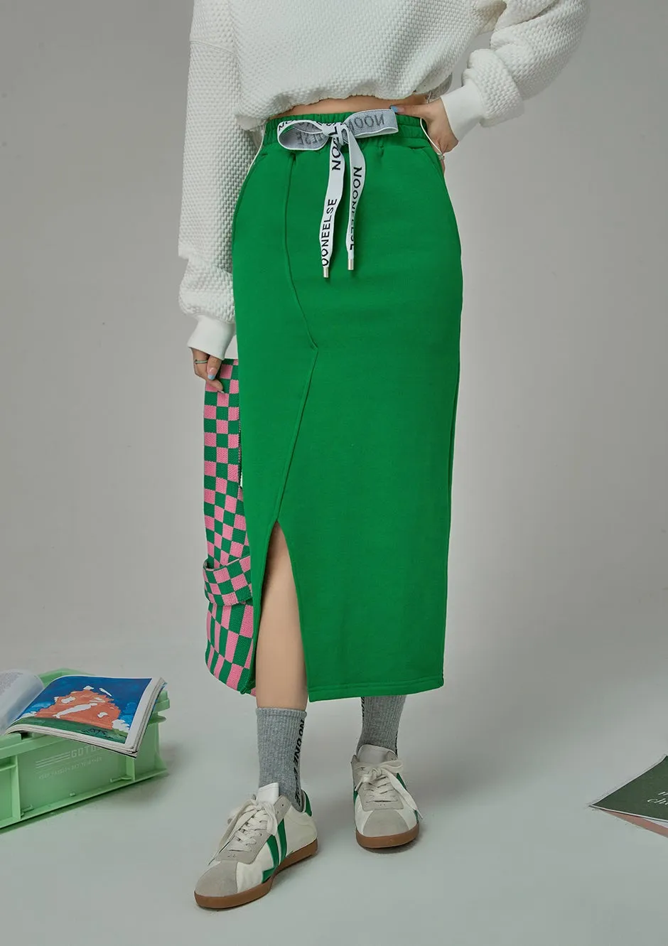 Stop The Rewind Slit Long Skirt