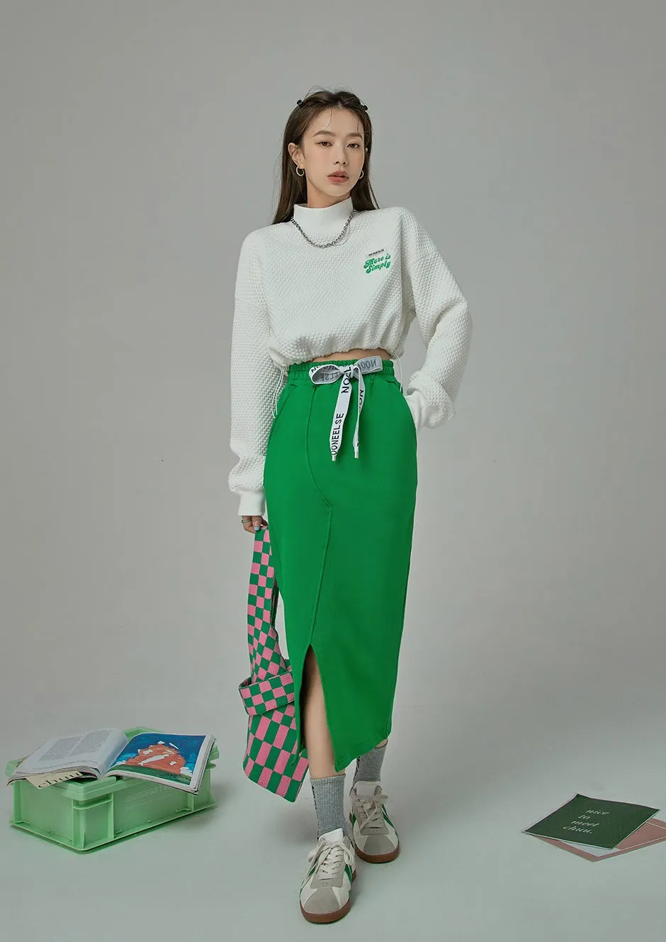 Stop The Rewind Slit Long Skirt