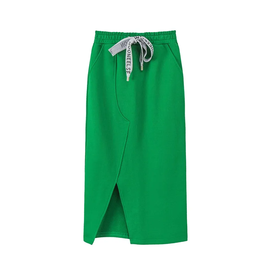 Stop The Rewind Slit Long Skirt