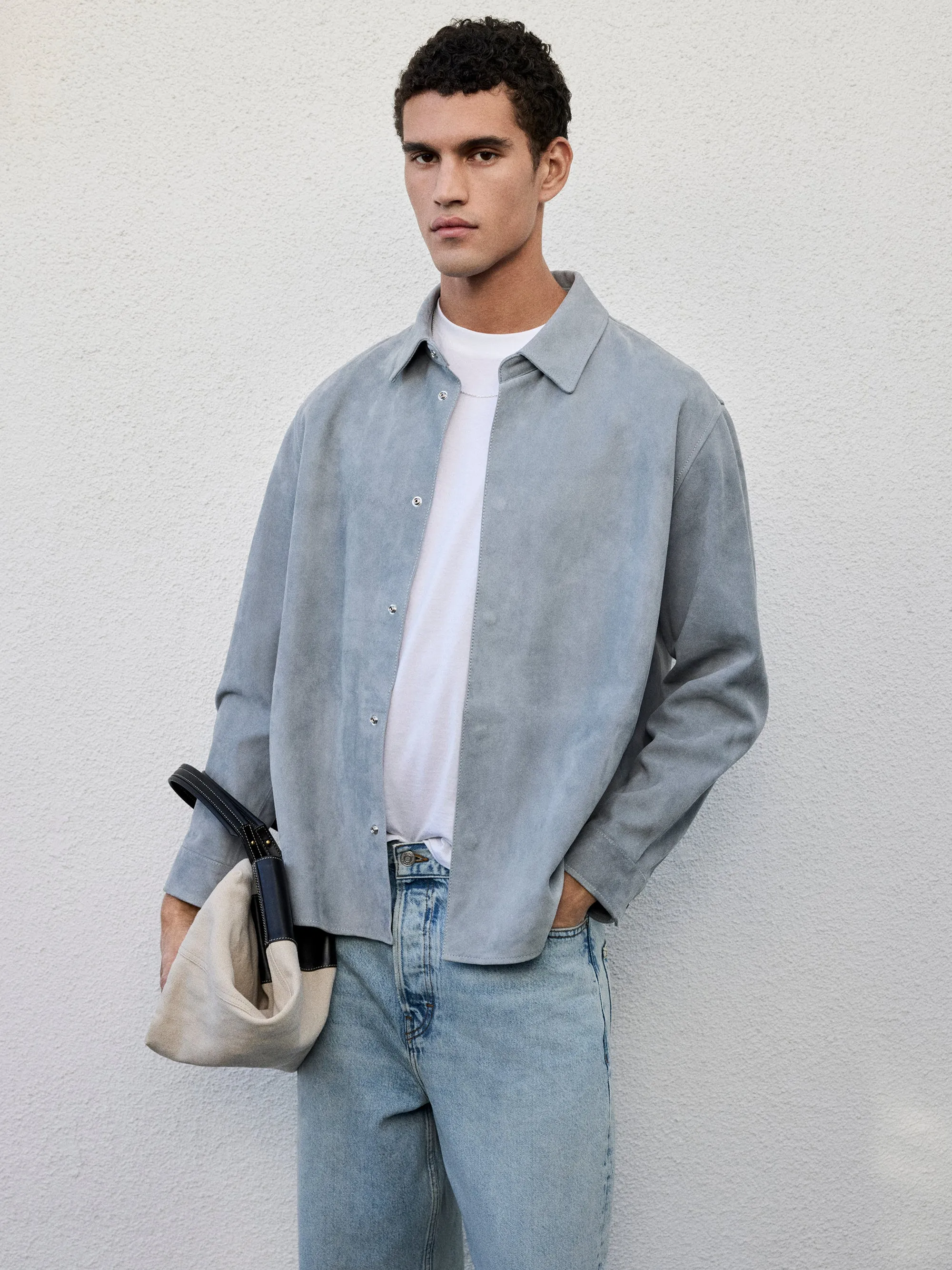 Suede Shirt -- Smoky Blue