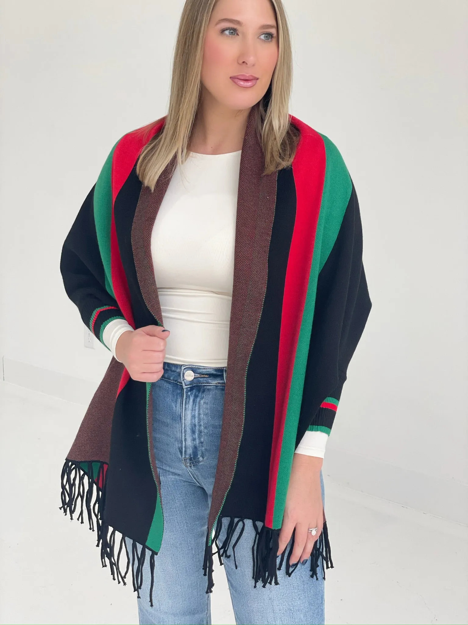 Tassel Shawl Poncho