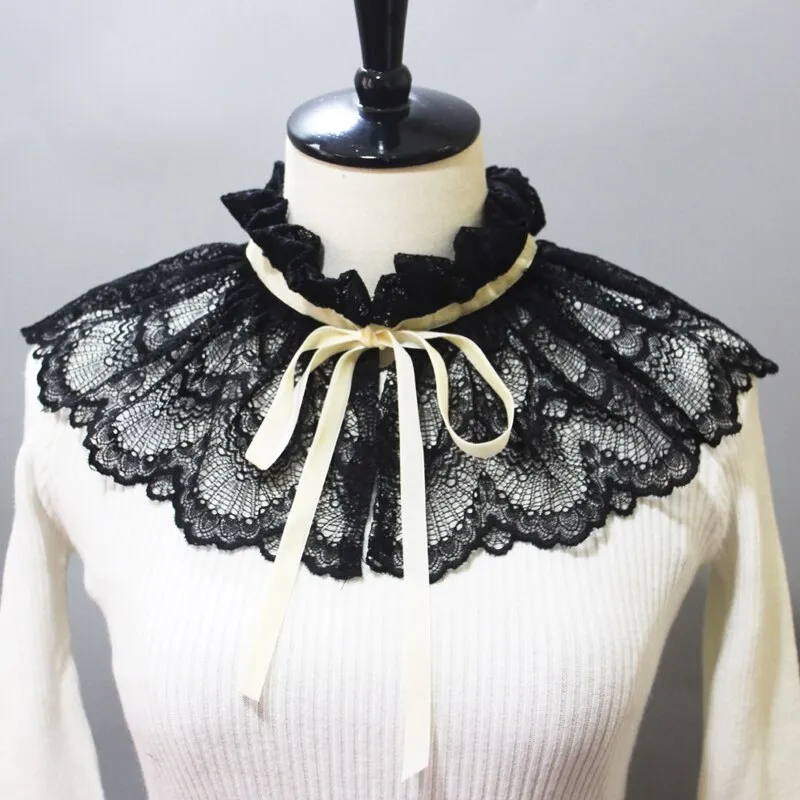 TEEK - Vintage Vickie Ruffled Stand Fake Collar