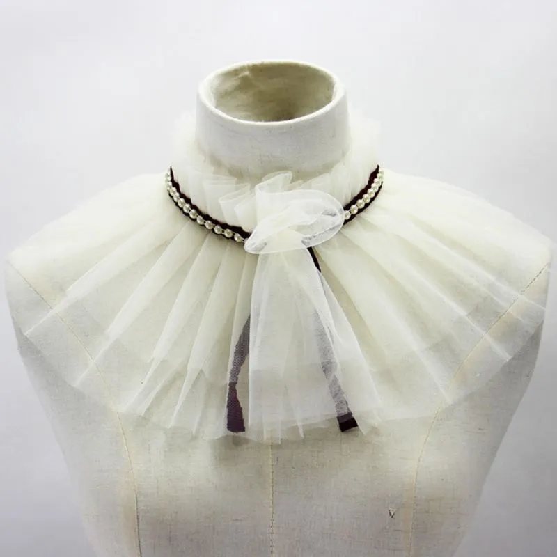 TEEK - Vintage Vickie Ruffled Stand Fake Collar