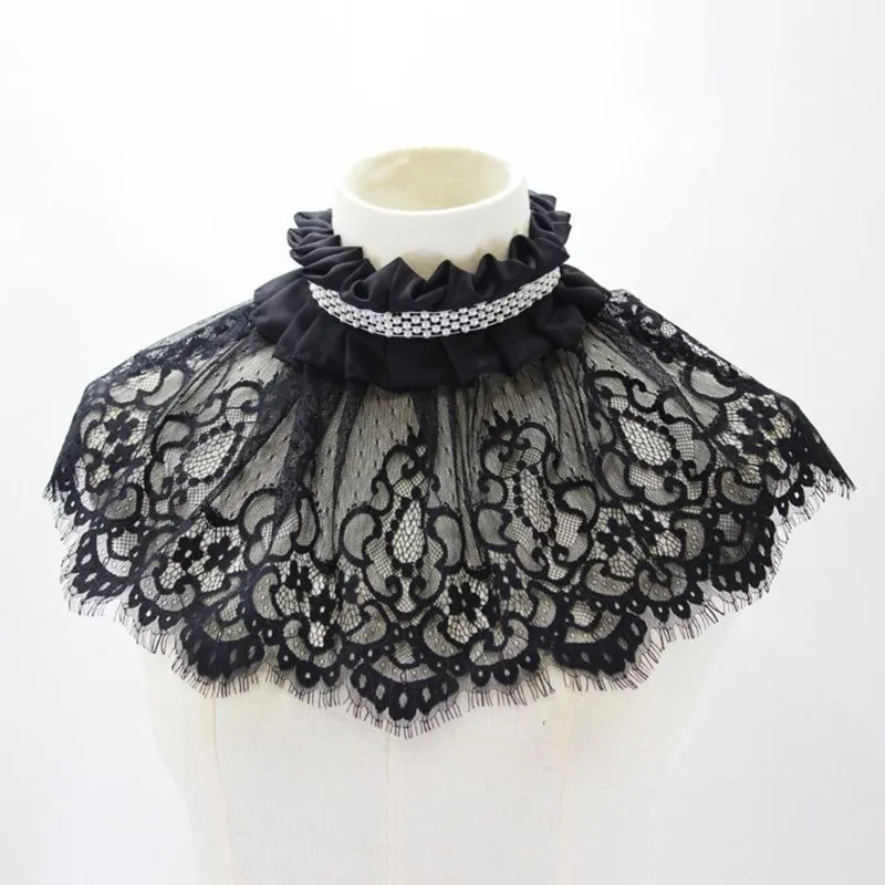 TEEK - Vintage Vickie Ruffled Stand Fake Collar