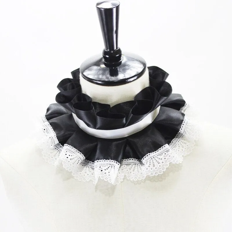 TEEK - Vintage Vickie Ruffled Stand Fake Collar