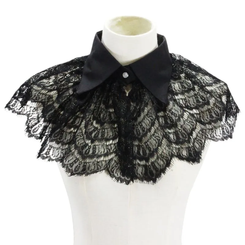 TEEK - Vintage Vickie Ruffled Stand Fake Collar