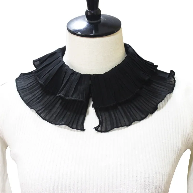TEEK - Vintage Vickie Ruffled Stand Fake Collar
