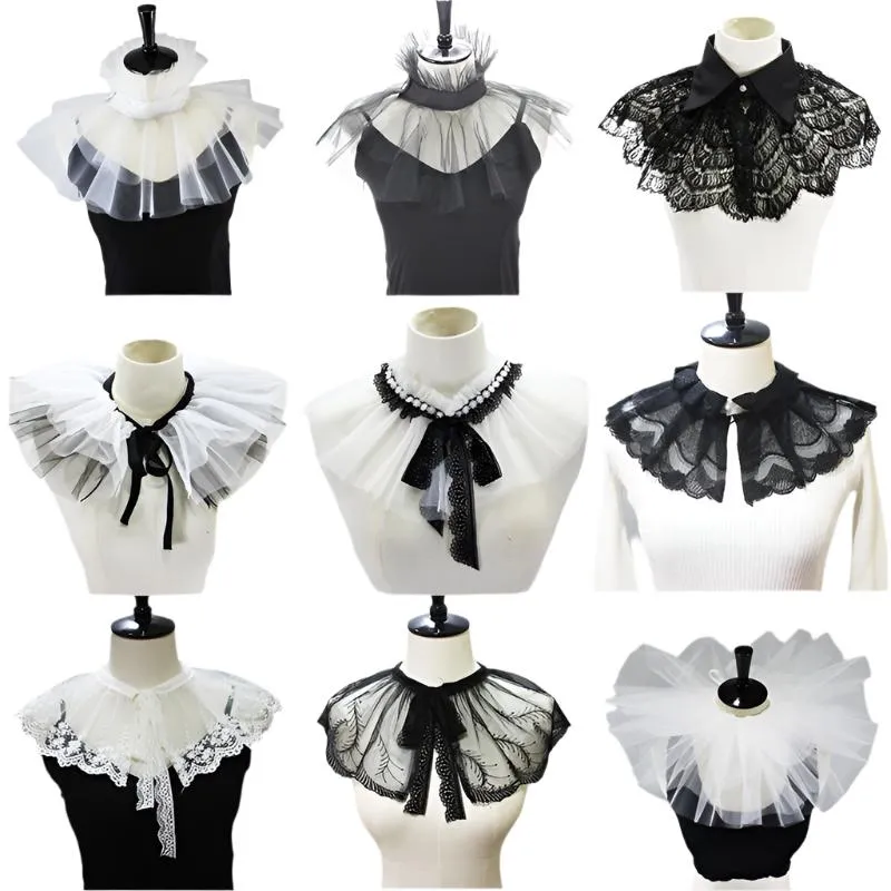 TEEK - Vintage Vickie Ruffled Stand Fake Collar