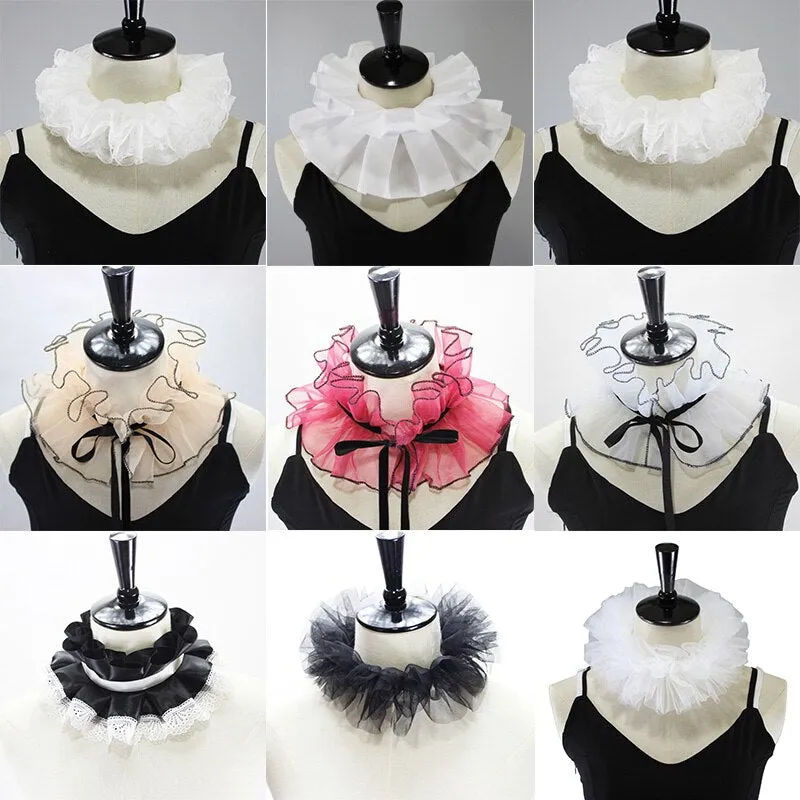 TEEK - Vintage Vickie Ruffled Stand Fake Collar