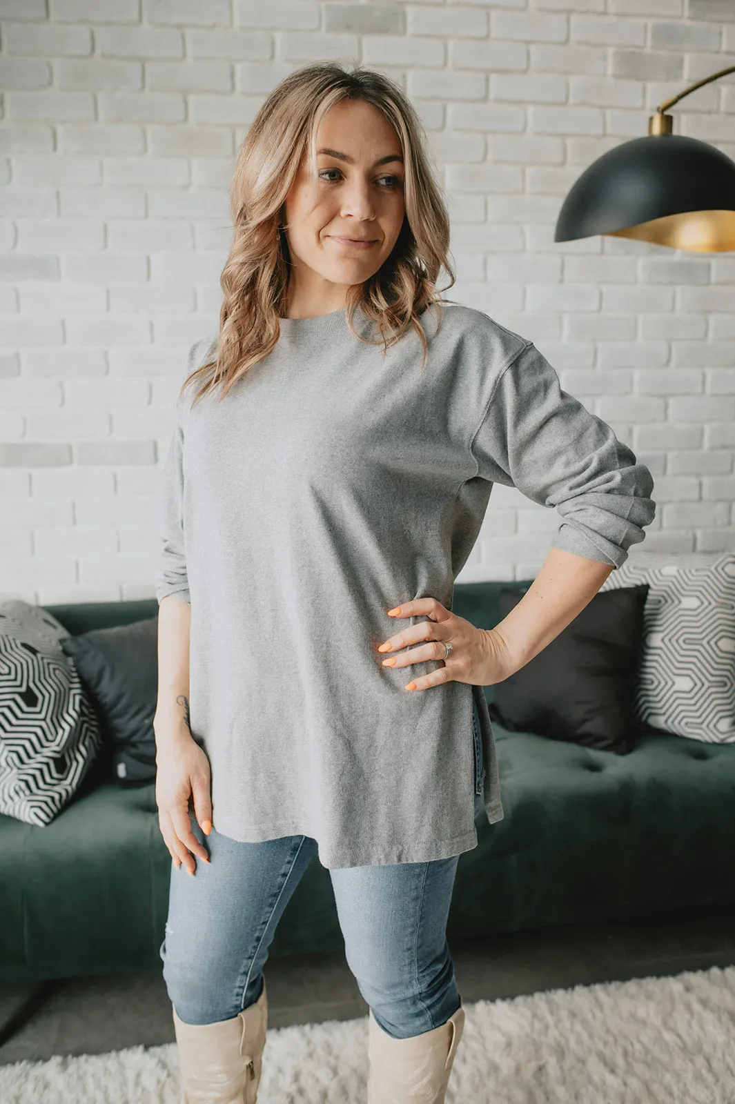 The Sunday Tee by Le Bon Shoppe - Heather Grey
