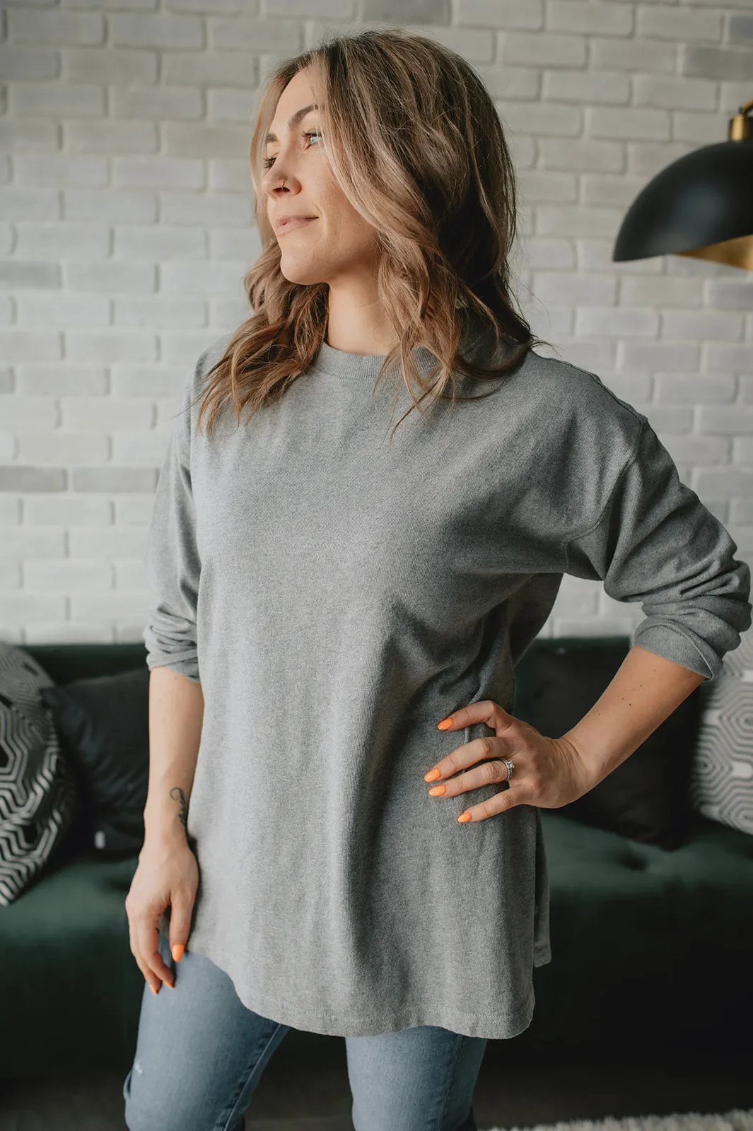 The Sunday Tee by Le Bon Shoppe - Heather Grey